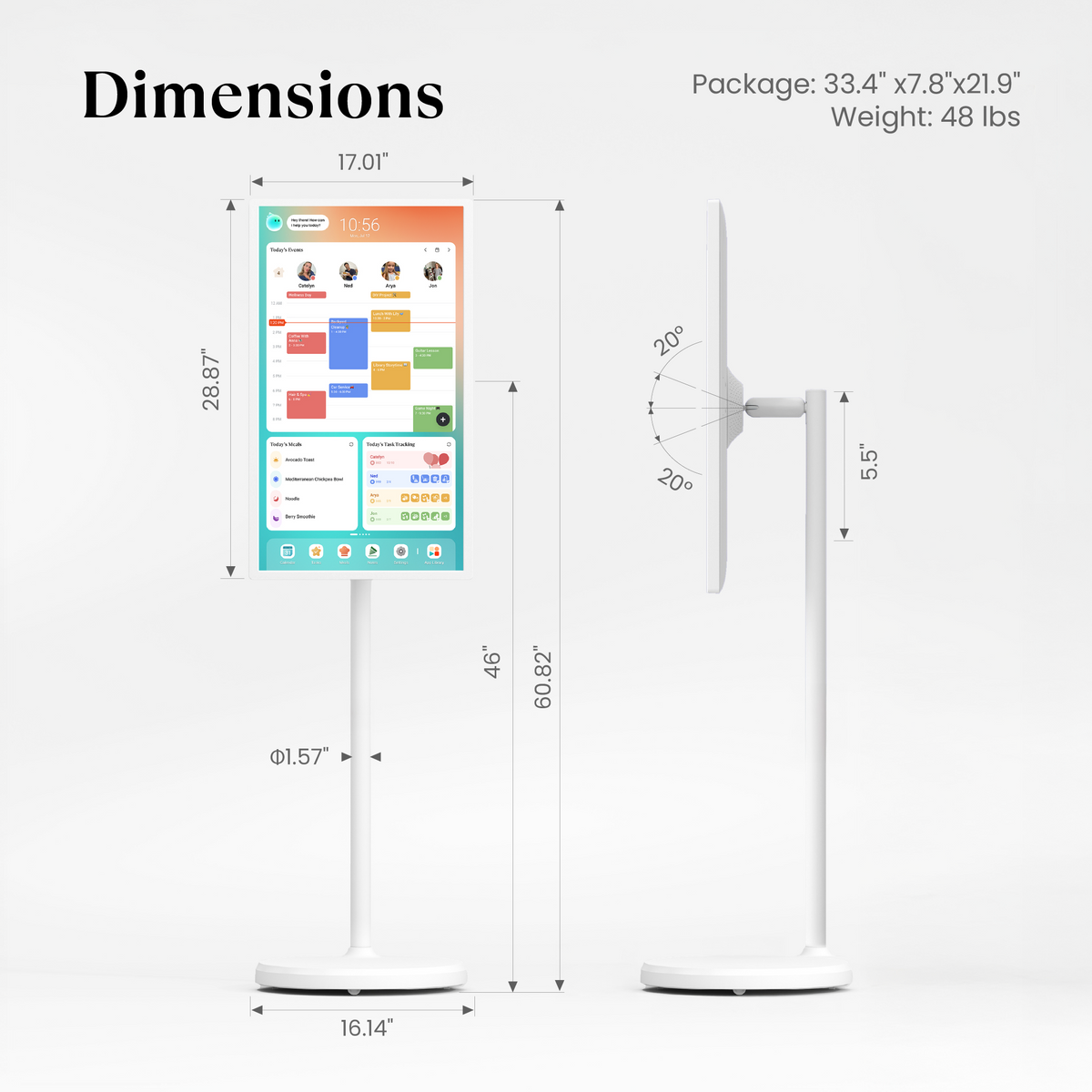 32" Cozyla Calendar Plus Go